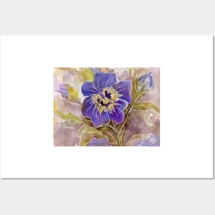 Watercolour Flower with Ink Nr 152 Posters and Art